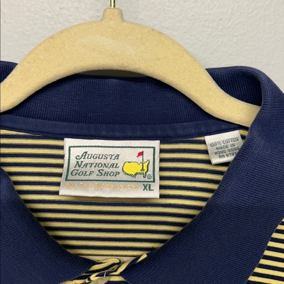 Vintage Masters Golf Polo Augusta National Cotton Stripe Size XL - Picture 2 of 3